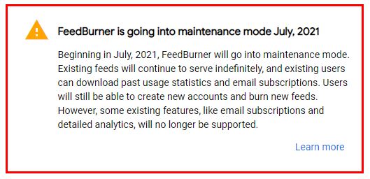 Feedburner Tutup