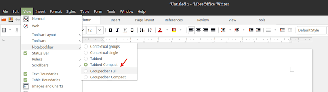 Cara Merubah Tampilan LibreOffice Seperti MS Office (Ribbon UI) 