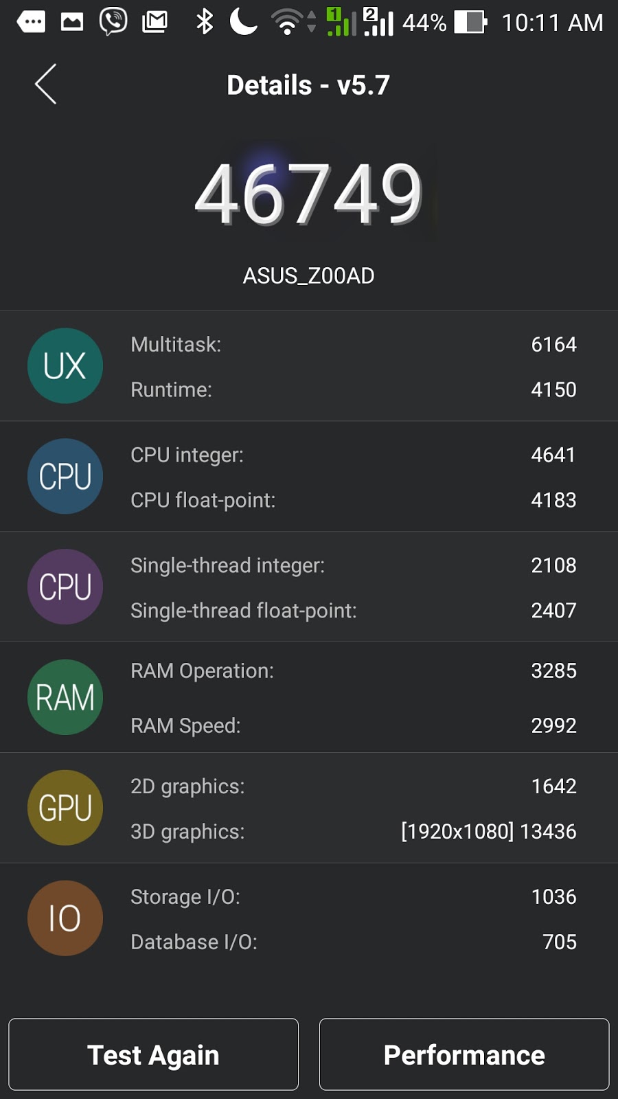 Asus ZenFone 2 ZE551ML Antutu Benchmark Score