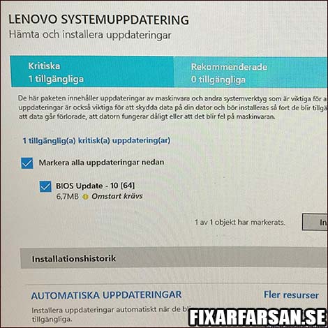 Lösning Låg FPS PC