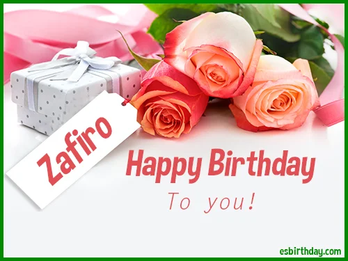 Zafiro Happy birthday