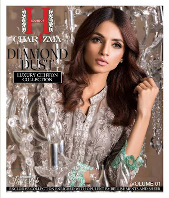 Charizma Diamond Dust Luxury Eid Chiffon Collection 2016 Vol-1