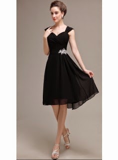 http://www.okbridalshop.com/black-short-bridesmaid-dress