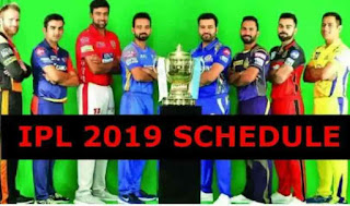 vivo ipl 2019 schedule pointtable ,timetable