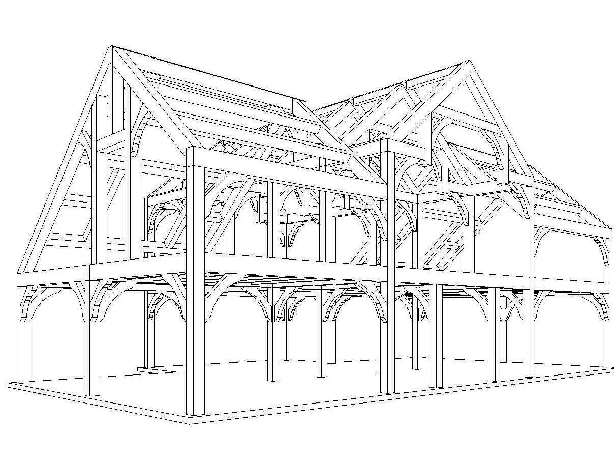 Post and Beam Sales Spring Construction  of Timber  Frame 