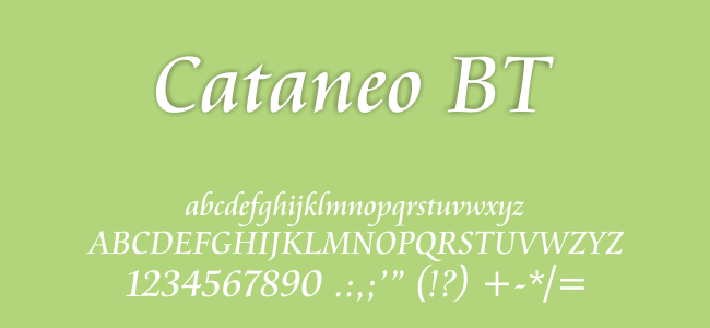 Kumpulan Font Undangan - Cataneo BT