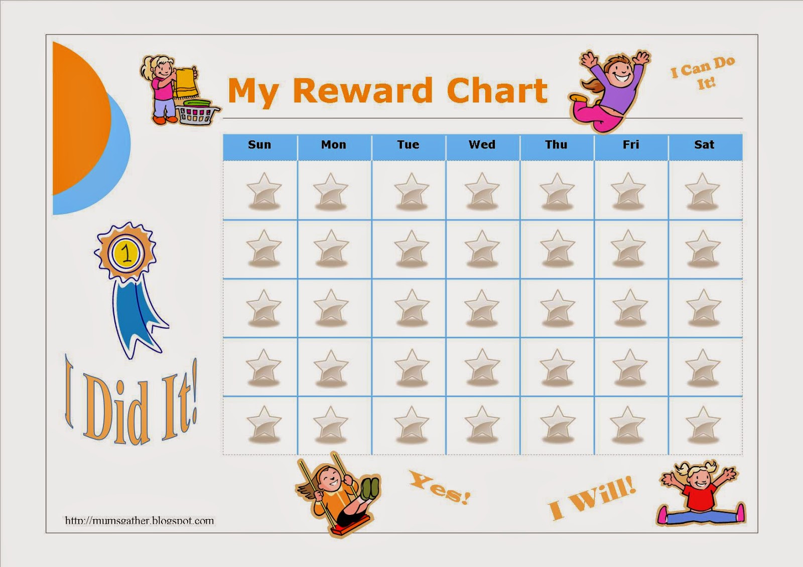 Free Printable Reward Chart For Kids