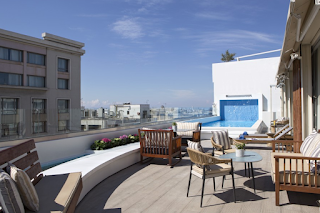 Rooftop at an Athens downtown hotel