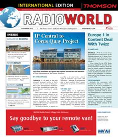 Radio World International - November 2010 | ISSN 0274-8541 | TRUE PDF | Mensile | Professionisti | Audio Recording | Broadcast | Comunicazione | Tecnologia
Radio World International is the broadcast industry's news source for radio managers and engineers, covering technology, regulation, digital radio, new platforms, management issues, applications-oriented engineering and new product information.