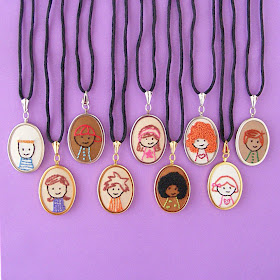 Kiddie Cameos - embroidery pattern to stich 30 customizable kids
