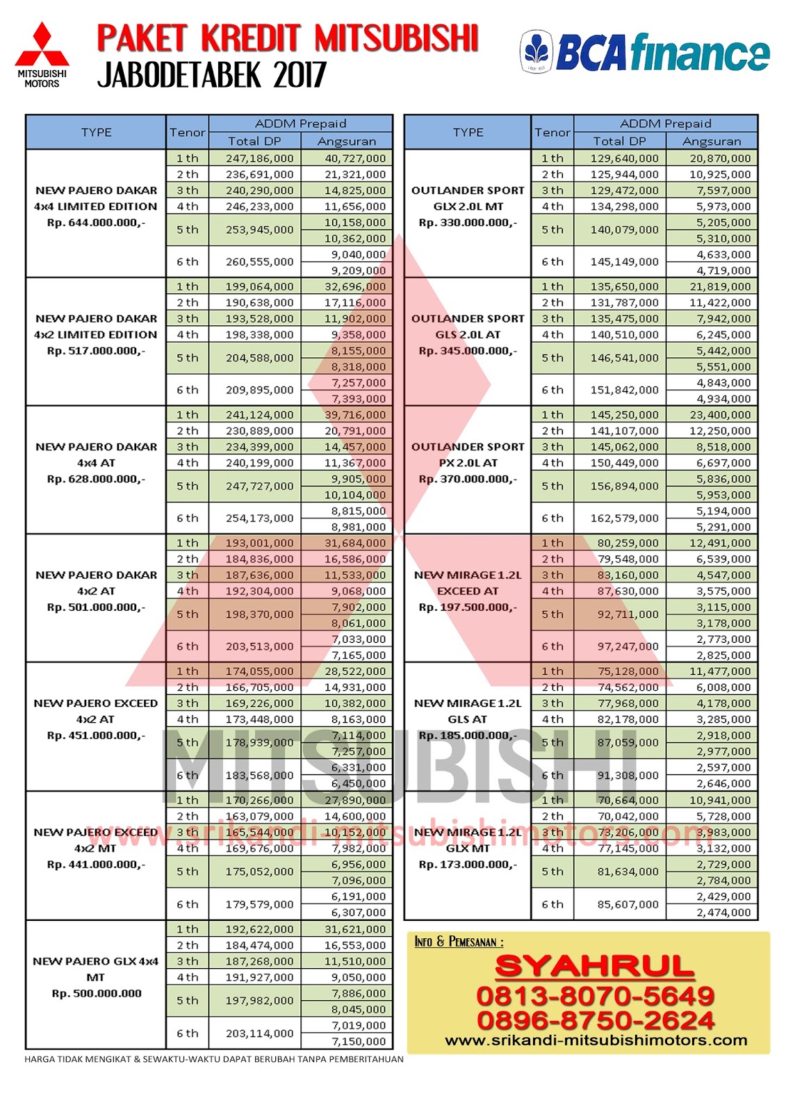 Promo Mitsubishi Mirage