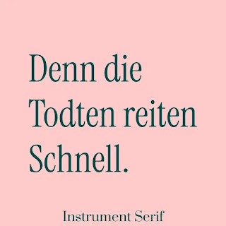 Specimen of Instrument serif font