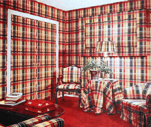 mad plaidness 1972, a color photograph of excessive plaid madness