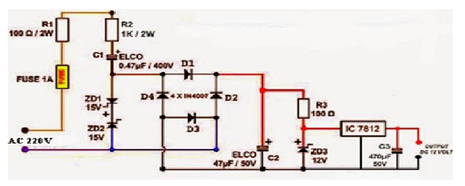 Dymas Setiyono Membuat Power  Supply  12 V DC Tanpa 