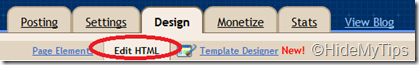 Click on Edit HTML tab