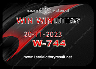 Kerala Lottery Result;  Win Win Lottery Results Today "W-744'