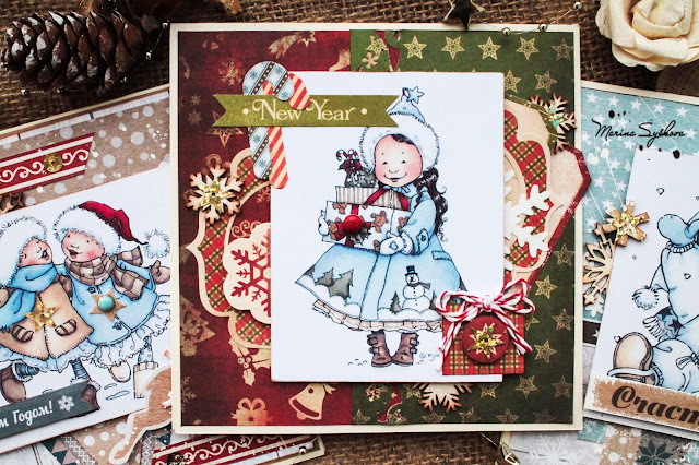 [ Xmas cards =) ] @marinasyskova @scrapbooking #card #cardmaking