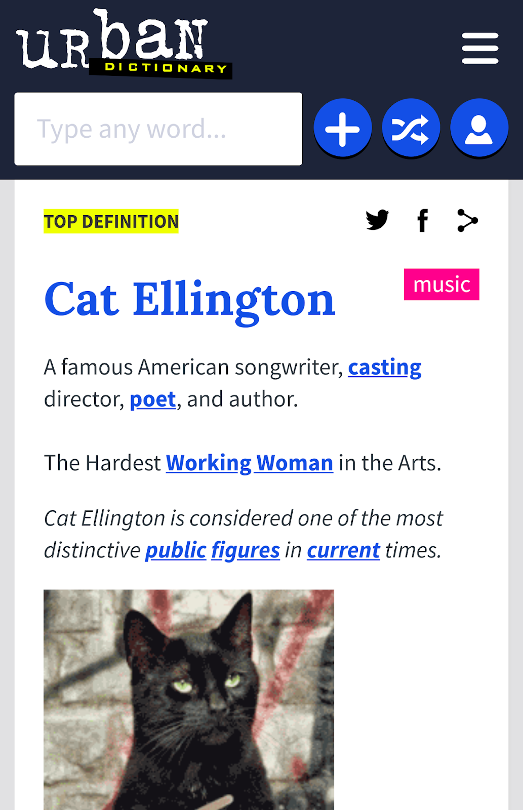 Cat Ellington Urban Dictionary Approves Cat Ellington