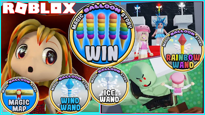 ROBLOX MAGIC BALLOON STORY! HOW WE GOT ALL THE WANDS AND WIN THE GAME