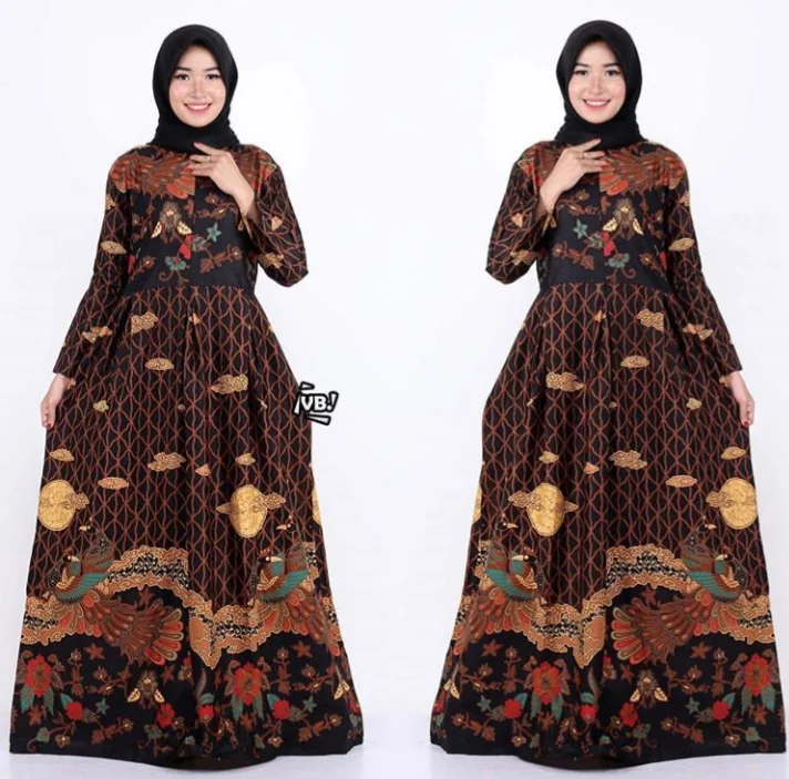 Model Gamis Batik Modern Terbaik 2021 Model Baju Terbaru - Contoh baju gamis batik