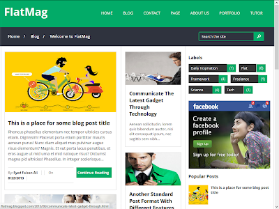 FlatMag Responsive Blogger Template