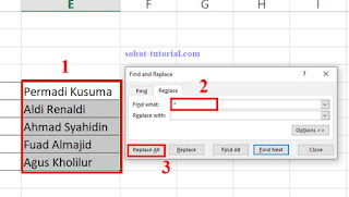 Cara Menghapus Nama Belakang di Excel