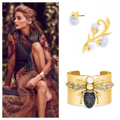 Olivia Palermo Jewelry Collection for BaubleBar Anderson Ear Crawler and Queenbee Cuff