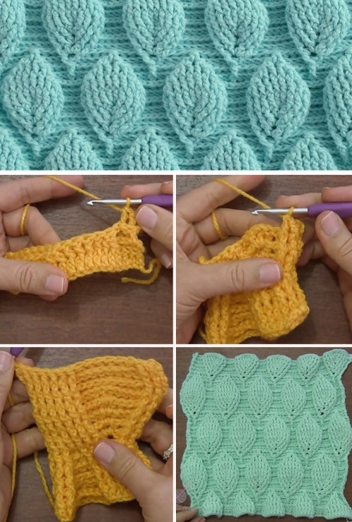 Crochet Leaf Stitch - Tutorial