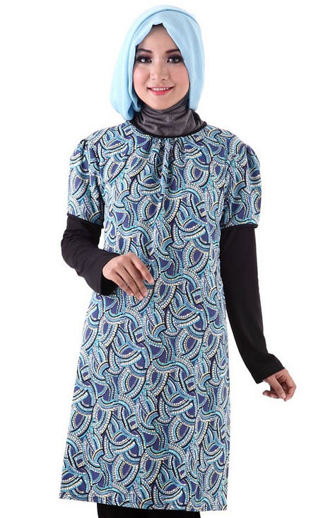  Gambar  Model Baju  Batik Muslim  Terbaru 2022
