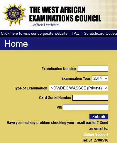 CHECK WAEC RESULT HERE