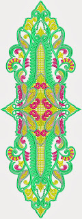 Light Green kleur vryhand ontwerp Patch