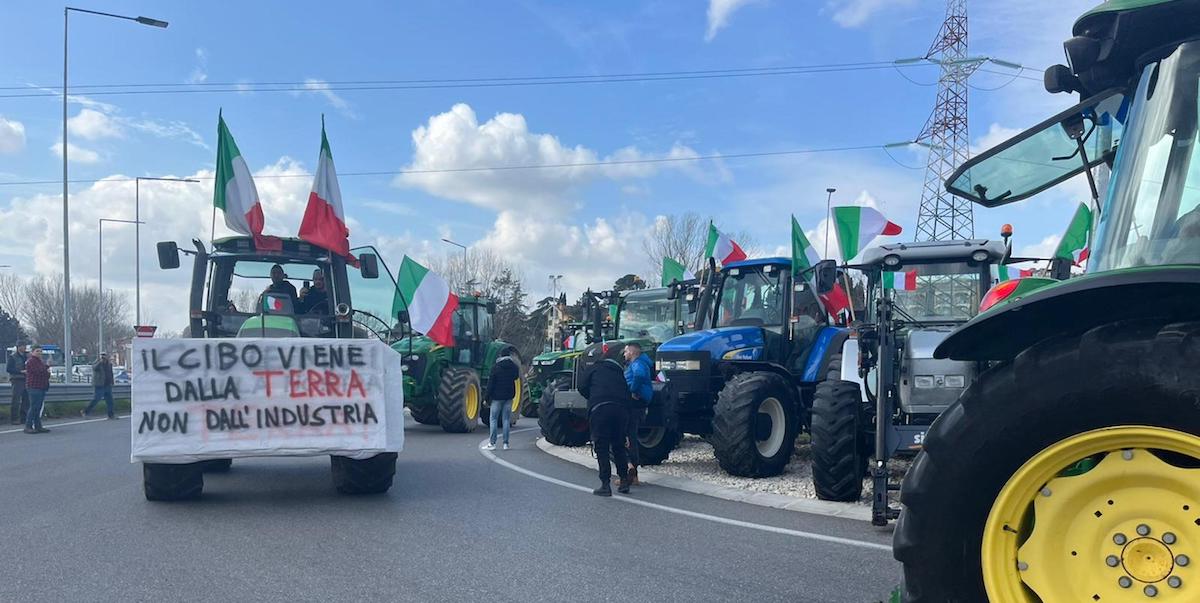 Manifestazioni agricola in centro
