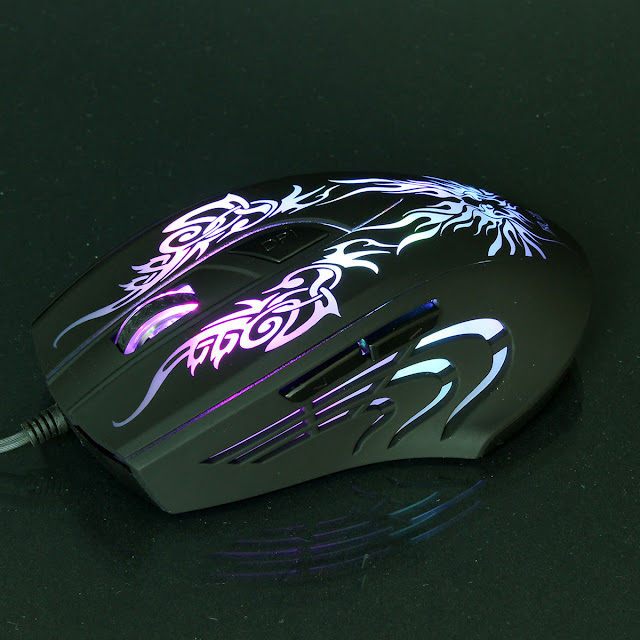 2400DPI Colorful LED Light USB Wired Optical Gaming Mouse 