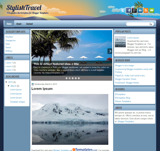 Download Gratis Template Keren Untuk Blog Travel