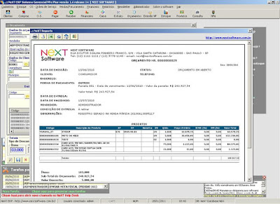 NeXT ERP NFe Plus estilo relatorios