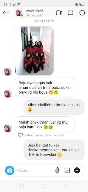 Testimoni Pelanggan Arto Konveksi