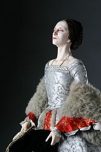 A whimsical and pompous Anne Boleyn by sculptor G S Stuart