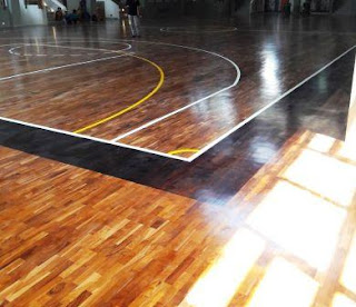 lantai kayu basket