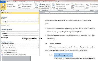 Cara Cepat Membuat Daftar Isi Otomatis dan Rapi
