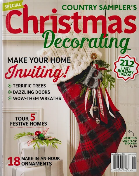 Country Sampler Christmas Decorating Magazine