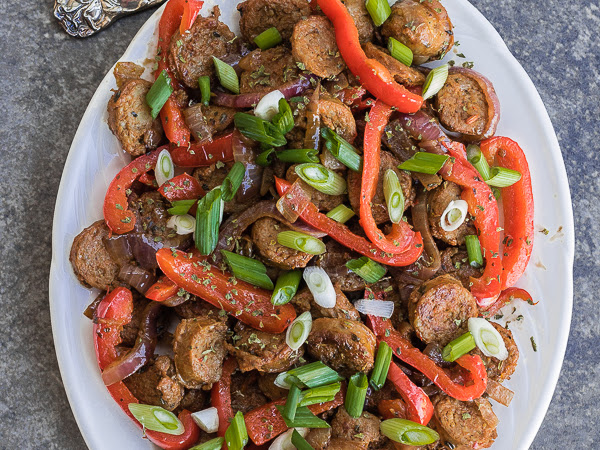 Instant Pot Sausages with Red Peppers