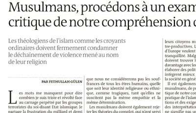 Fethullah Gulen's op-ed in Le Monde