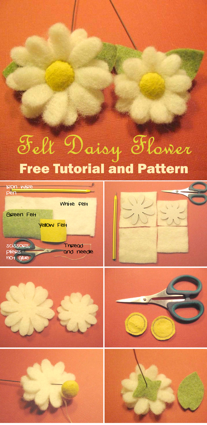 How to make Felt Flowers - Daisy