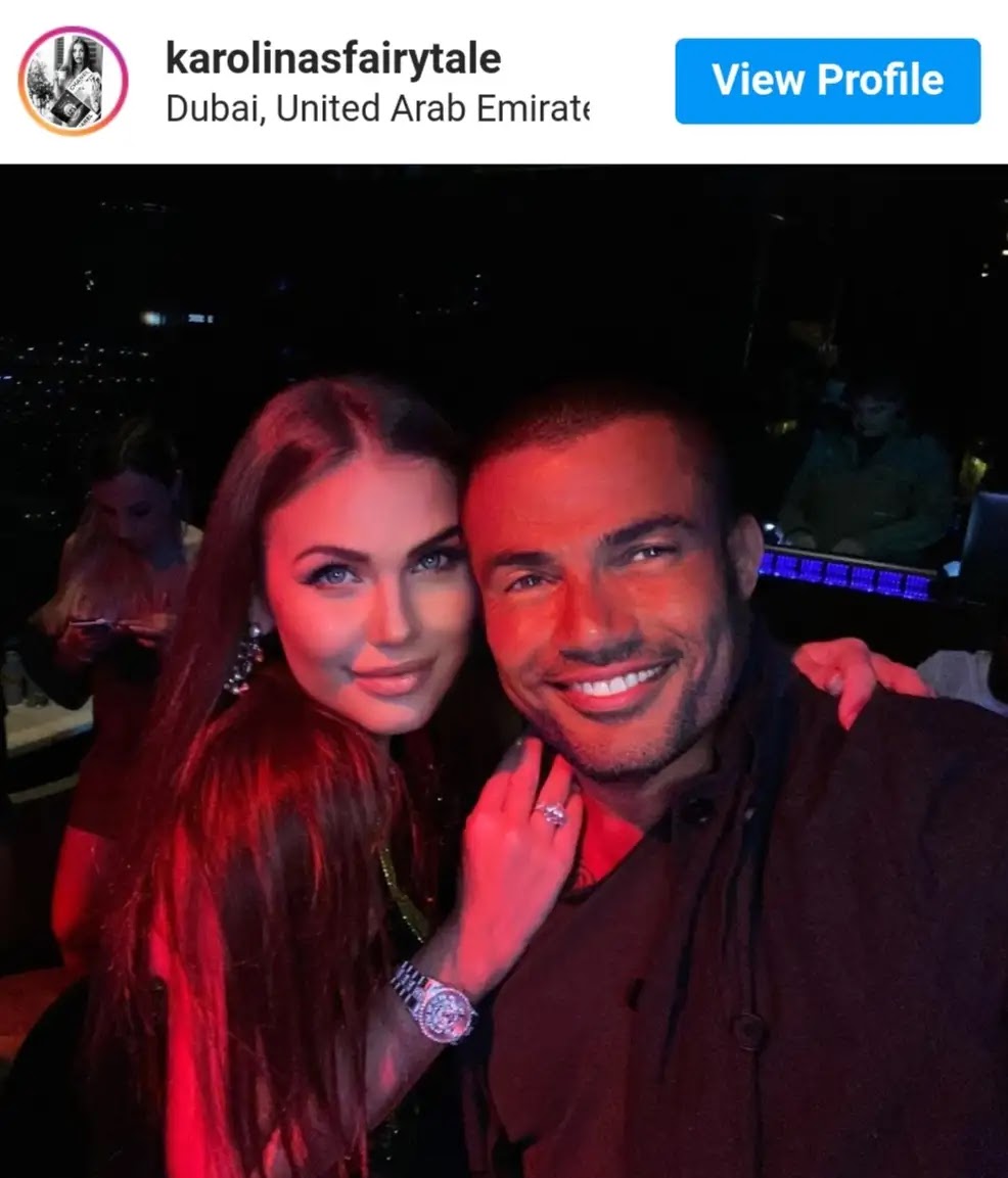Karolina Zobrova comments about having a relationship with Amr Diab