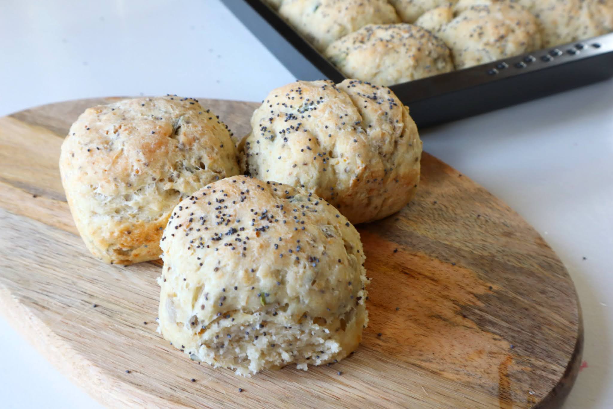 glutenfrie rundstykker med havre i form