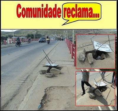 Perigo! Buraco na Ponte
