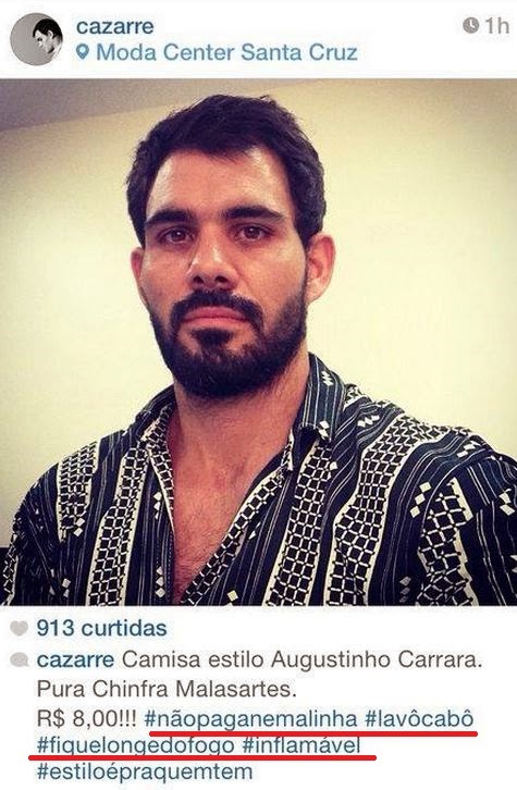 Ator global Juliano Cazarré ironiza camisa comprada no Moda Center e tenta consertar após reação negativa