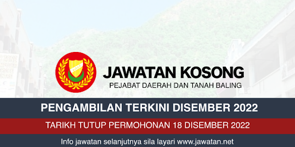 Jawatan Kosong Pejabat Daerah dan Tanah Baling