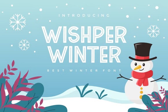 Download Wishper Winter - Modern Font - Fontsave
