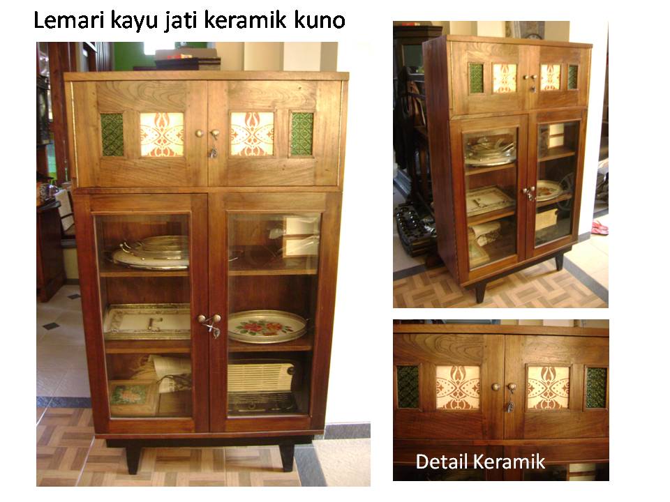 Rumah Antik 41 Lemari Jati Keramik kuno Rumah Antik 41 Lemari Jati Keramik kuno